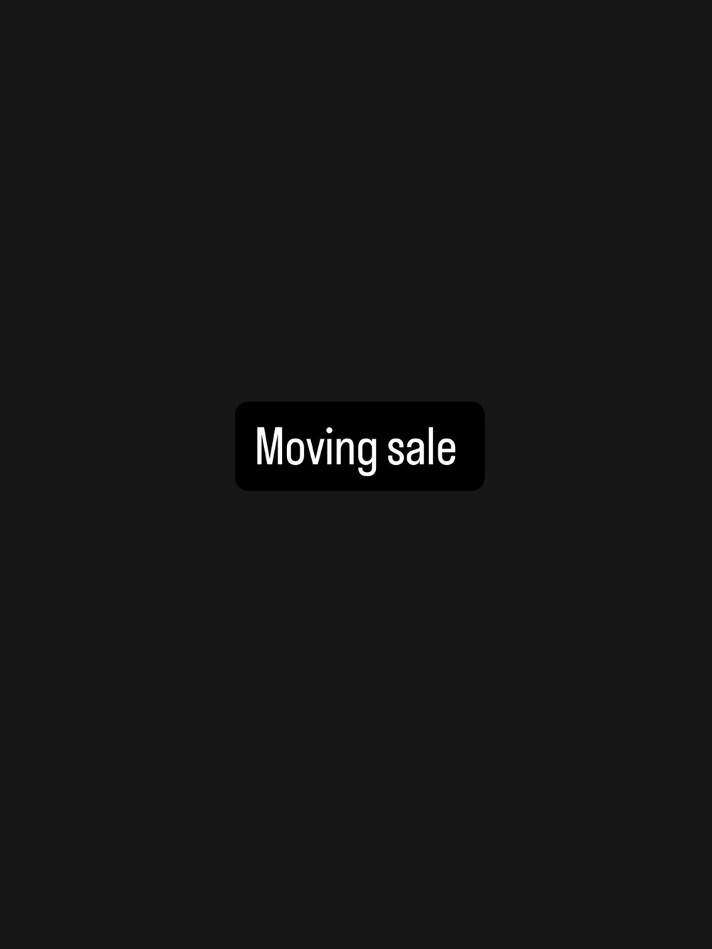 Moving sale